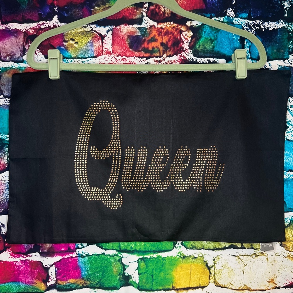 Queen Rhinestone Throw Pillow Cover [16 R]